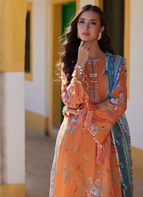 Farah Talib Aziz - Luxury Lawn Collection 2026 - Lucia Burnt Orange