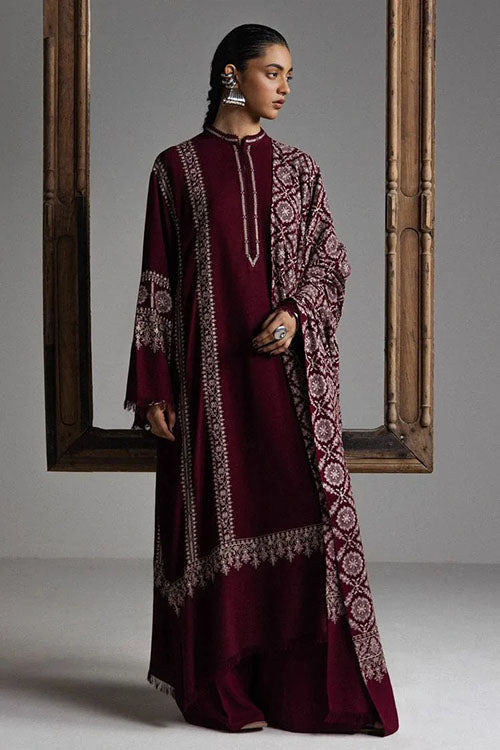 Zara Shahjahan Saraab Winter Collection 2026 - MEHRAB-D3