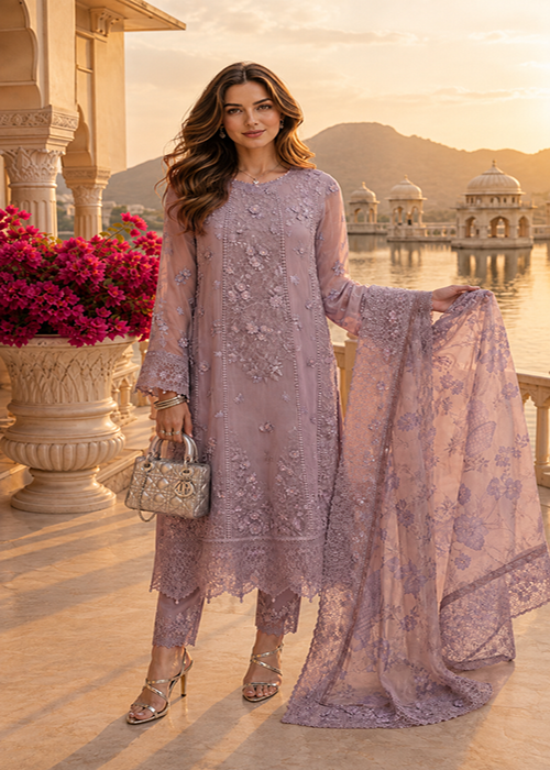 Noor Nooriyah Luxury Embroidered Chiffon Collection 2026 - D6