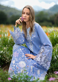 Mushq- The Secret Garden Lawn Collection 2026 - Azure Bloom