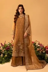 3-PC Stitched Embroidered Suit