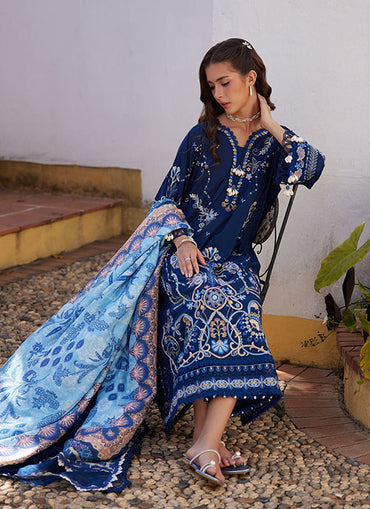 Farah Talib Aziz - Luxury Lawn Collection 2026 - Nia Navy