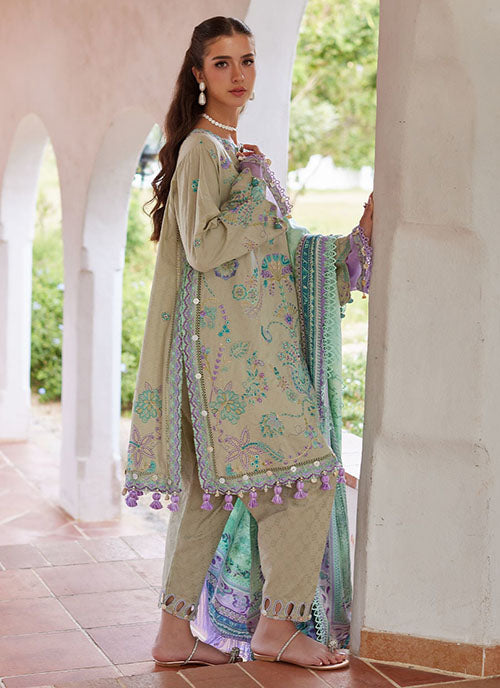 Farah Talib Aziz - Luxury Lawn Collection 2026 - Valeria Olive